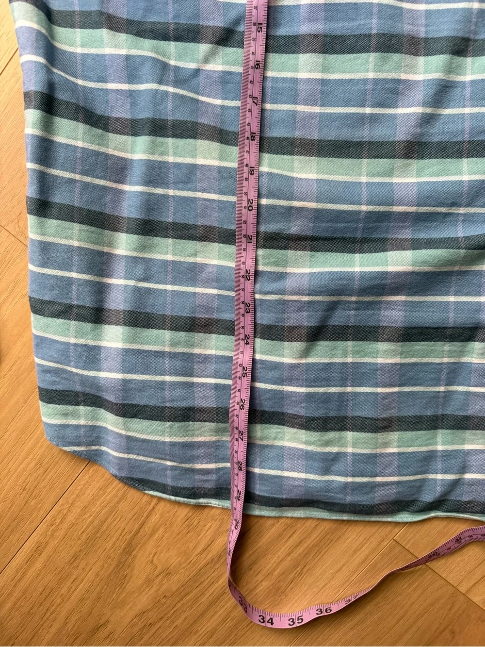 J. Crew Blue and Green Plaid Button-Down Shirt with Collar